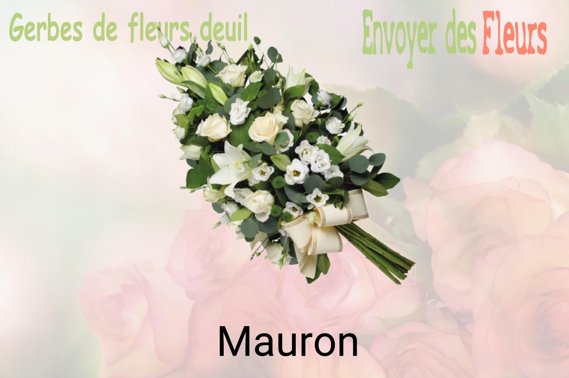 Gerbe de fleurs de deuil livrée à Mauron